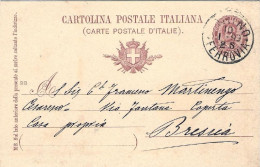 1898-cartolina Postale 10c.Umberto I^ Effigie In Ovale Con Millesimo 98, Viaggia - Ganzsachen