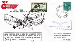 1979-volo Speciale Cinquale-Massa Per VI Mostra Di Modellismo Massese,firma Del  - Poste Aérienne