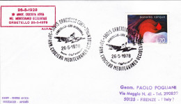 1978-per Il 50^ Anniversario Crociera Aerea Nel Mediterraneo Occidentale Orbetel - 1971-80: Poststempel