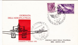 1972-giornata Dell'aerofilatelia Cachet "Cremona AIDA" - Poste Aérienne