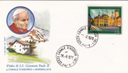 1979-+ Cartoncino Commemorativo Volo Speciale S.S.Giovanni Paolo II^alla Citta'  - Airmail