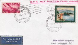 1976-trasportato Posta Con Elicottero Rimini Modigliana Del 22 Agosto - Airmail