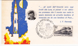 1971-cartolina Ufficiale Numerata Moncalvo (AT) Celebrazione IV Viaggio Terra Lu - 1971-80: Marcophilia