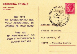 1972-cartolina Postale L.40 Cachet Di Milano XXVI Mostra Borsa Filatelica Nazion - 1971-80: Marcophilia