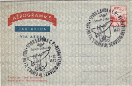 1972-L.110 Usato In Italia Cachet Mostra Filatelica Savona "l'aereo Al Servizio  - 1971-80: Marcophilie