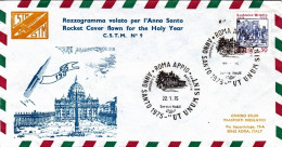 1975-razzogramma Volato Per L'anno Santo Cachet Roma Appio "anno Santo'75 UT UNU - Airmail