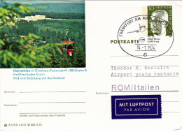 1974-Germania Cartolina Postale Per Via Aerea Con Bollo Della Lufthansa I^volo F - Lettres & Documents