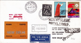Vaticano-1971 Raccomandata I^volo Alitalia AZ 788 Roma New Delhi Del 6 Aprile - Poste Aérienne