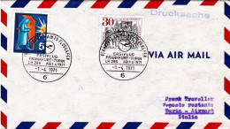 1971-Germania Lufthansa I^volo Francoforte Torino Con LH 286 Dell' 1 Aprile - Covers & Documents