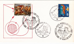 1971-Italia/Germania Celebrazione VI Viaggio Terra Luna Moncalvo (AT) - 1971-80: Marcophilie
