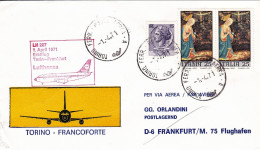 1971-I^volo Con LH 287 Torino Francoforte Dell'1 Aprile - Airmail