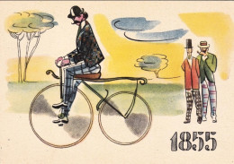 1950-cartolina Pubblicitaria Nuova Della Pirelli (la Storia Della Bicicletta) "i - Advertising