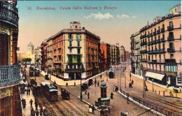 1910ca.-Spagna "Barcelona Cruce Calle Balmes Y Pelayo" - Autres & Non Classés