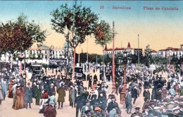 1910ca.-Spagna "Barcelona Plaza De Cataluna" - Autres & Non Classés