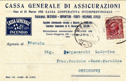 1930-cartolina Della Cassa Generale Di Assicurazioni In Milano Ramo Furto Bestia - Marcophilia