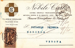 1931-cartolina Ditta Nobile Carlo Di Cornigliano Genova Affrancata 30c. Sant'Ant - Marcophilia