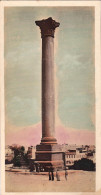 1920ca.-Egitto Mini Cartolina (14x7 Cm.) Foto Acquerellata "Alexandria Column Of - Autres & Non Classés