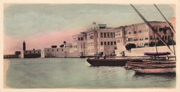1920ca.-Egitto Mini Cartolina (14x7 Cm.) Foto Acquerellata "Alexandria Ras El Ti - Altri & Non Classificati