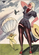 1940circa-umoristica A Soggetto Aviatorio Disegnatore Burattin - Humor