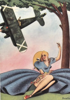 1940circa-umoristica A Soggetto Aviatorio Disegnatore Burattin - Humour