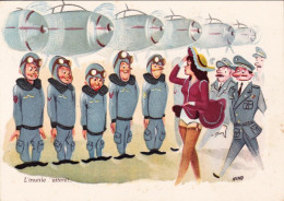 1940circa-umoristica A Soggetto Aviatorio "L'inutile Attenti" - Humour