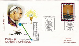 1976-Vaticano Lettera Ufficiale Con Cartolina Accompagnatrice Per La Visita Di S - Luftpost