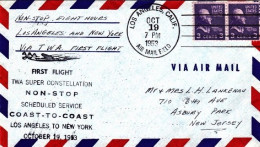 1953-U.S.A. I^volo TWA Super Constellation Coast To Coast Non Stop Los Angeles N - Otros & Sin Clasificación