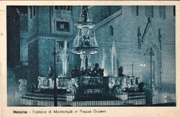 1943-cartolina Di Messina Fontana Di Montorsoli In Piazza Duomo Affrancata Propa - Messina