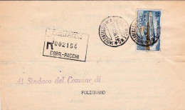1956-Italia, Ospedaliero Raccomandato Affrancato L.60 VII^giochi Olimpici Invern - 1946-60: Marcophilie