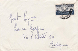 1956-lettera Affrancata L.10 X^ Anniversario Della Repubblica Isolato - 1946-60: Marcophilie