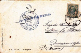 Y1918-Macedonia Serba Cartolina "Millet-l'angelus" Con Bollo Di Posta Militare 1 - Guerre 1914-18