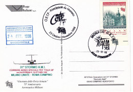 1998-Monaco Cartolina Uff.tipo Maximum Per Il 75 Anniv. Dell'aeronautica Militar - Posta Aerea