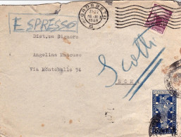 1949-lettera Espresso Affrancata L.20 Democratica + L.50 Biennale Di Venezia - 1946-60: Marcophilie