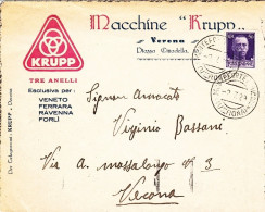 1929-lettera Con Intestazione Delle Macchine "Krupp" Affrancata 50c. Imperiale C - Marcophilia