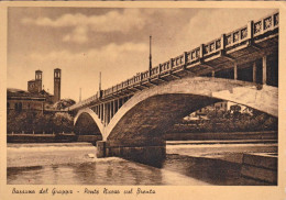 1940circa-cartolina Illustrata" Bassano Del Grappa-ponte Nuovo Sul Brenta" - Vicenza