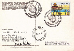 1992-cartolina Illustrata Del 102^ Gruppo Cachet Dispaccio Straordinario Per Lon - Airmail
