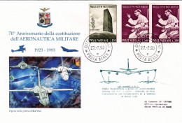 1993-Vaticano Aerogramma 70^ Anniversario Della Costituzione Dell'aeronautica Mi - Luchtpost