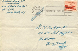 1952-U.S.A. Lettera Con Testo Ed Annullo Meccanico New London, Conn Submarine Ba - Postal History