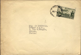 1952-Egitto Lettera Diretta In Italia Affrancata Posta Aerea 15m. - Other & Unclassified