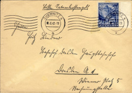 1942-Germania Lettera Da Chemnitz Affr. 25p. Triglav Karnten Con Bordo Di Foglio - Covers & Documents