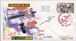 1998-France Francia Cat.Lollini K 886A-composite ESA Avec Cachet Postal Rouge Nu - 1961-....