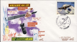 1998-France Francia Space Cover Dal Cosmodromo Di Kourou (Guyana Francese) Lance - Lettres & Documents