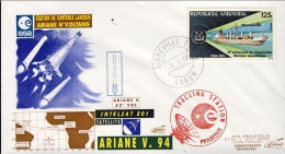 1997-Gabon Space Cover Dal Cosmodromo Di Kourou (Guyana Francese) Tracking Arian - Gabun (1960-...)