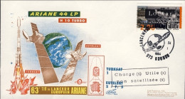 1994-France Francia Space Cover Dal Cosmodromo Di Kourou (Guyana Francese) Lance - Lettres & Documents