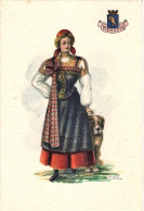 1925-donna In Costume Della Regione Piemonte Disegnatore Carini - Femmes