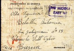 1943-Cartolina Da Prigioniero Di Guerra Del Campo N.307 P/W Middle East 167 - Marcophilie