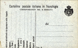 1916-CF Cartolina Postale Nero Grigio Su Verdino Con Stemma Medio A Destra, Non  - Marcophilie