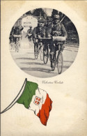 1916-Volontari Ciclisti, Cartolina Viaggiata - Cycling