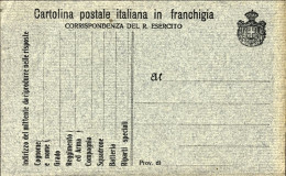 1916-CF Cartolina Postale Nero Grigio Su Verdino Con Stemma Medio A Destra, Non  - Marcophilie