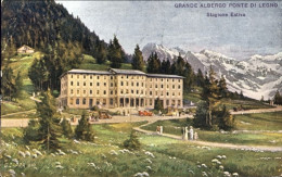1914-grande Albergo PONTE DI LEGNO Stagione Estiva (Brescia) Cartolina Viaggiata - Brescia